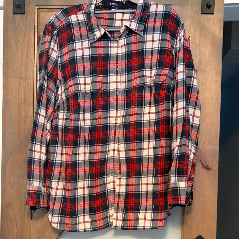 Chaps Red and Black Plaid Casual Shirt Women’s Size 2X